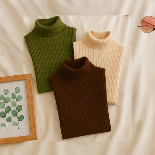 High Neck Bundle of 3 – Turtleneck & Mock Neck Winter