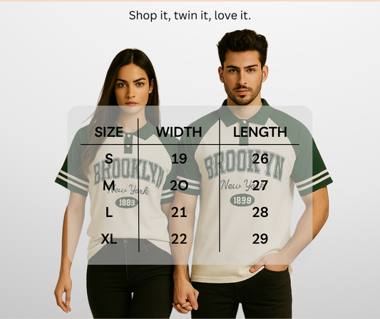 Green Brooklyn 1899 Polo Shirt – Unisex Couple Edition