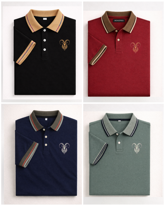 Pack of 4 Signature Polo Shirts (Random colors and combinations)