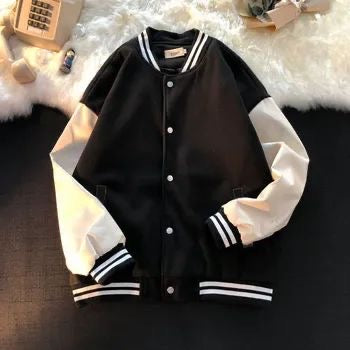 Black varsity jacket