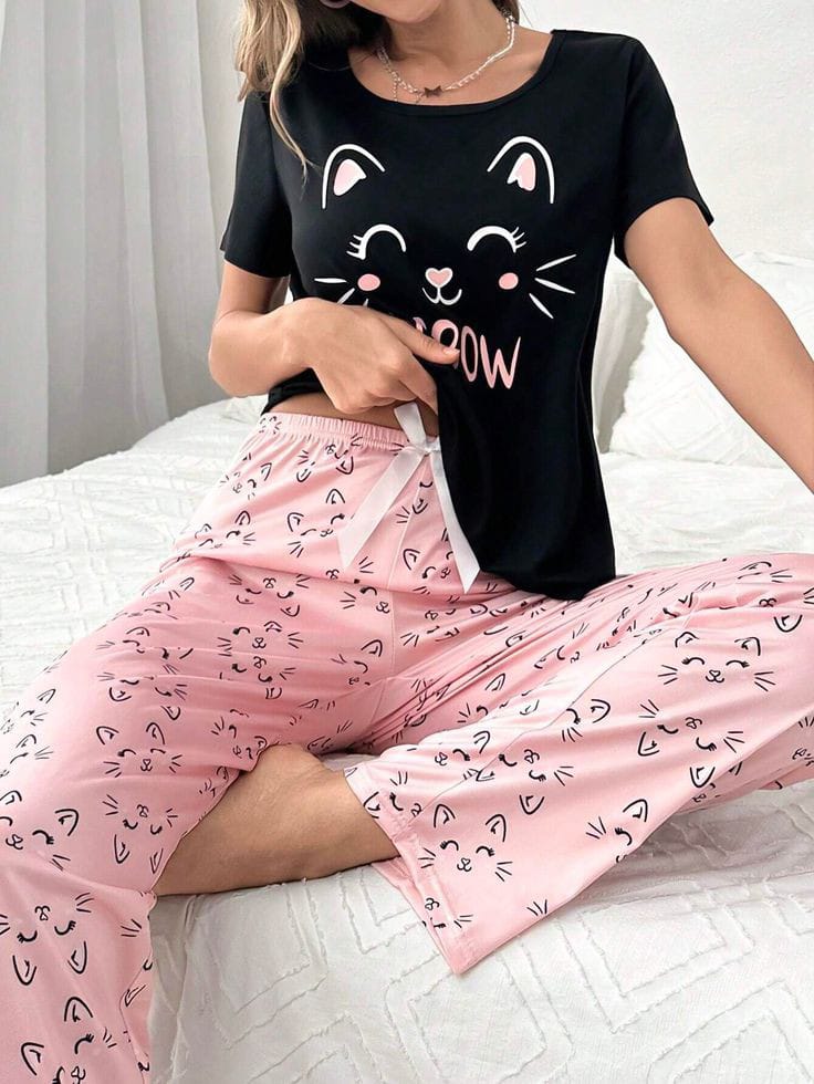 Meow night suit