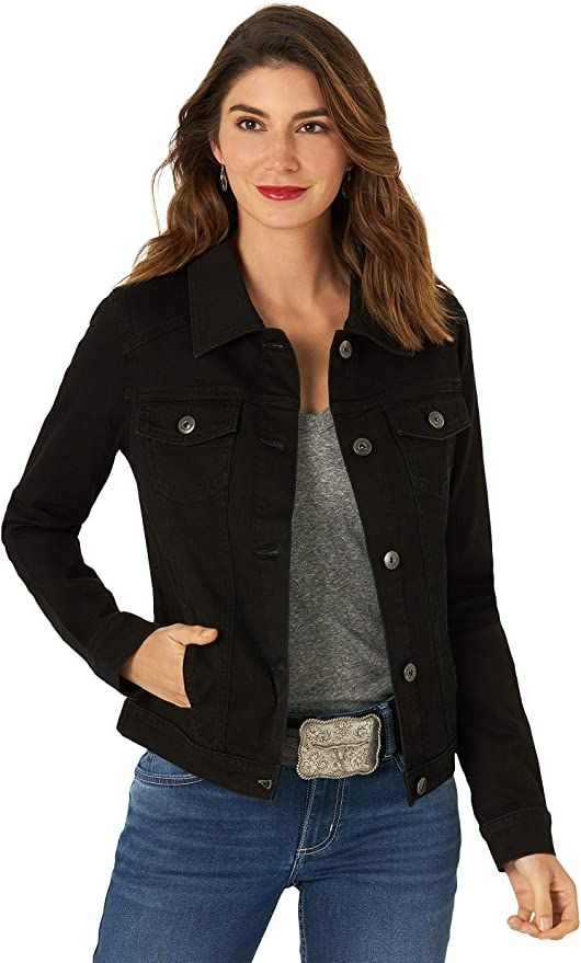 Jet black denim on sale jacket