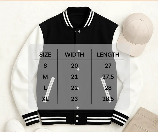 Navy Blue Baseball Jacket – Men’s & Women’s Unisex Letterman