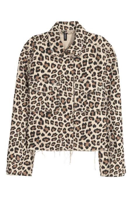 leopard print denim jacket