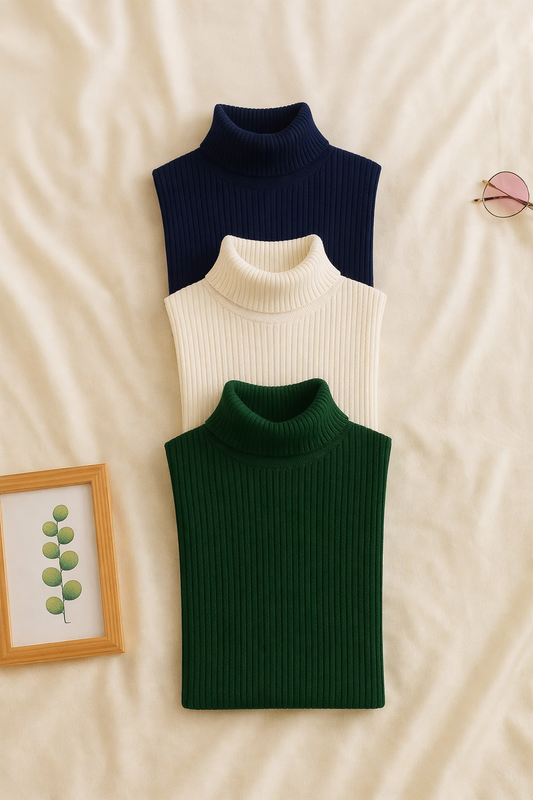 High Neck  Bundle of 3 – Turtleneck & Mock Neck Winter