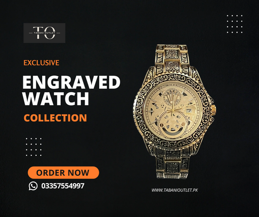 Golden Engraved Watch