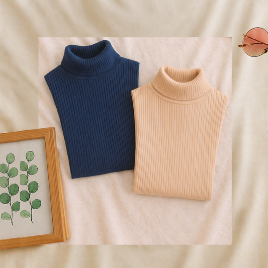 Pack of 2 High Neck   – Turtleneck & Mock Neck Winter