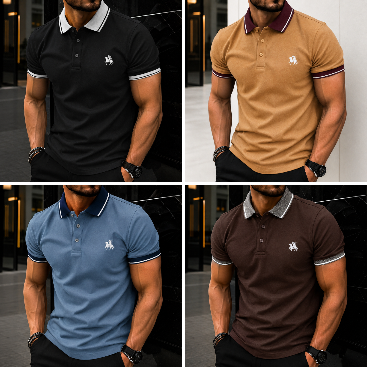 Pack of 4 Classic Horseman polo