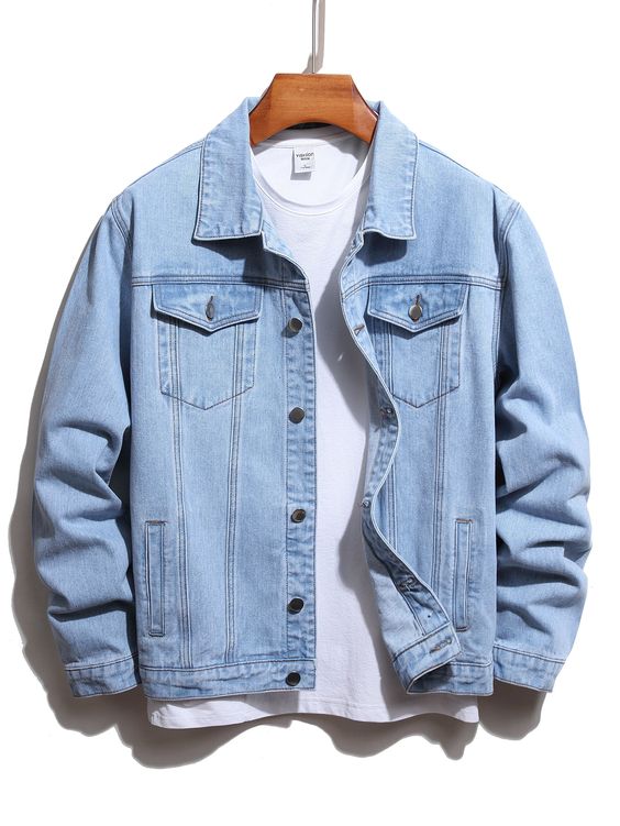 Sky  blue denim jacket unisex