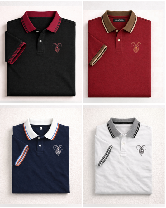 Pack of 4 Signature Polo Shirts (Random colors and combinations)
