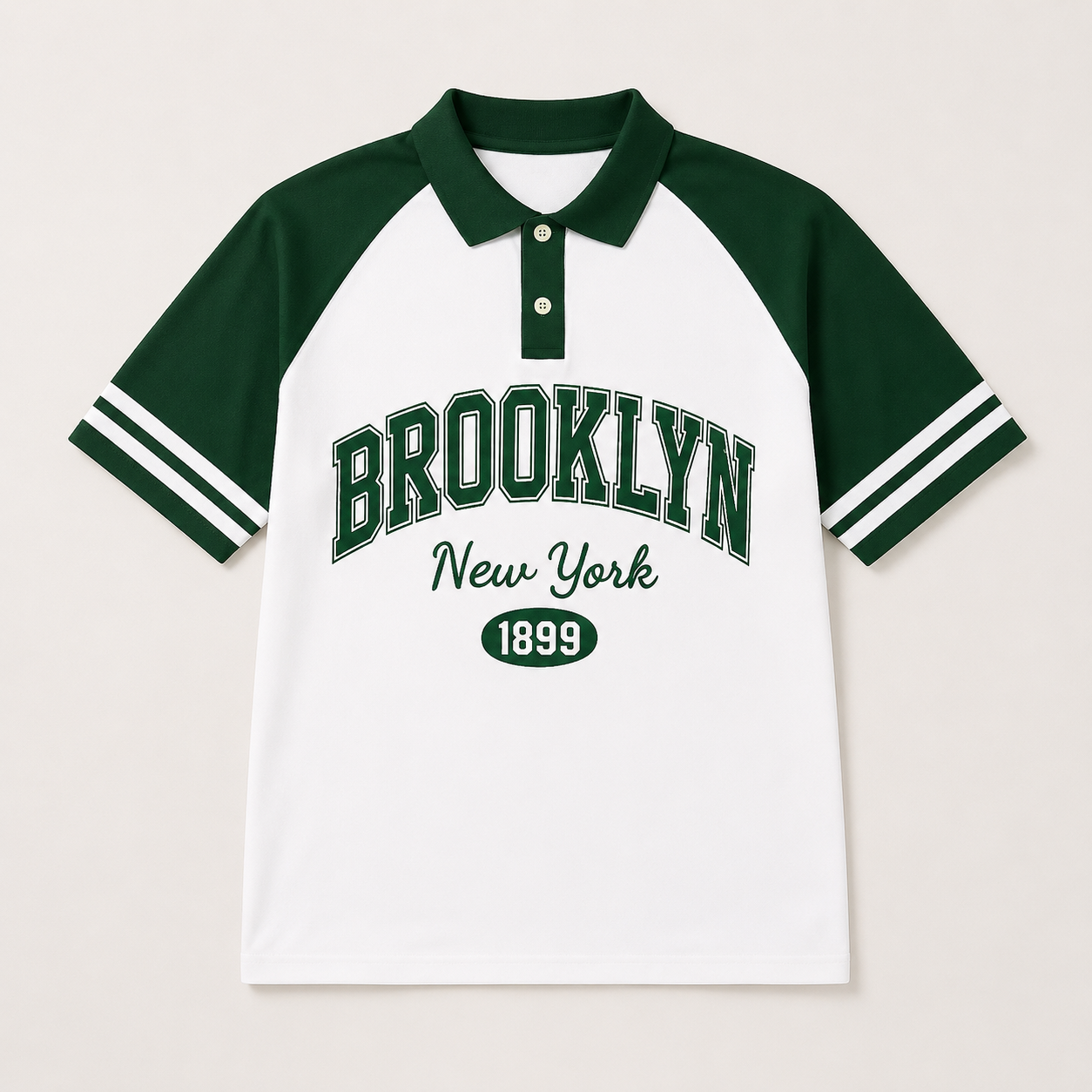 Green with white Brooklyn 1899 Polo Shirt