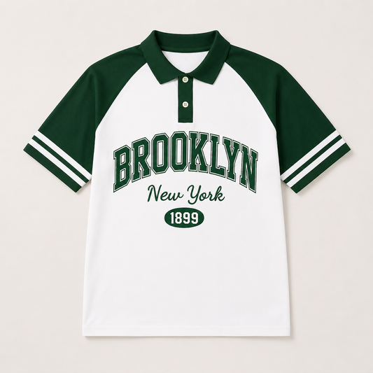 Green with white Brooklyn 1899 Polo Shirt