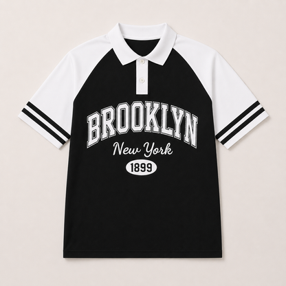 white with Black Brooklyn 1899 Polo Shirt