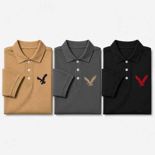 Elite Polo Set – Beige, Black, Charcoal