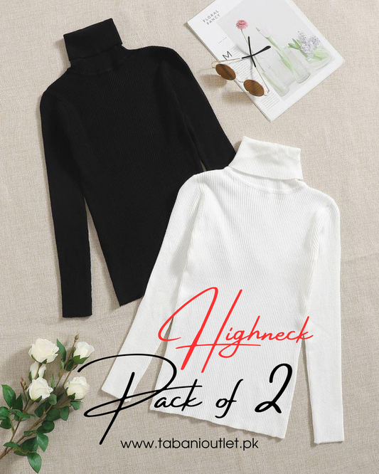 pack of Black and white high necks