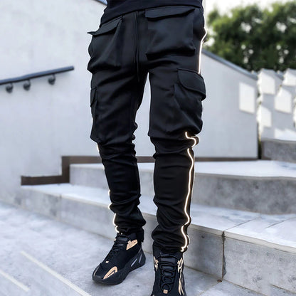 Hip Hop Men's Cargo Pants (Black)