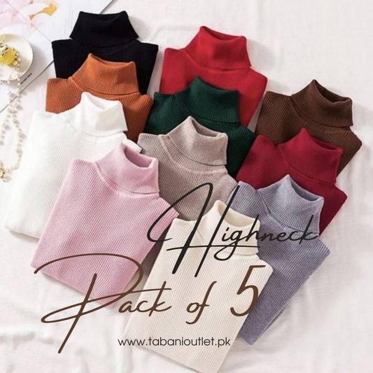 pack of 5 highneck