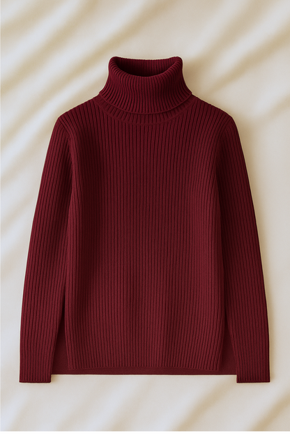 Classic Maroon Turtleneck – Winter Wear Pakistan