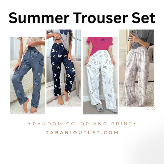 Summer comfortable trousers set pack of 4 Random color and Design