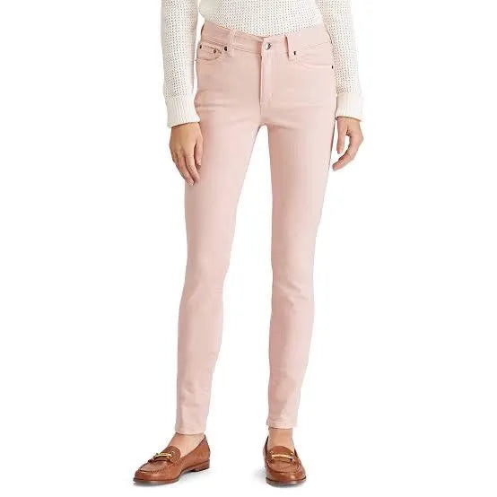 Pink denim jeans
