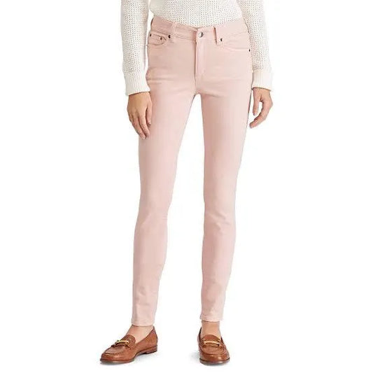 Pink denim jeans