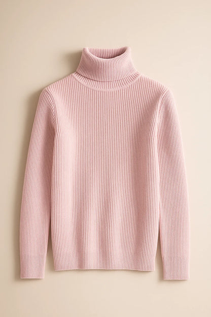Pink High Neck Sweater – Premium Winter Turtleneck in Pakistan