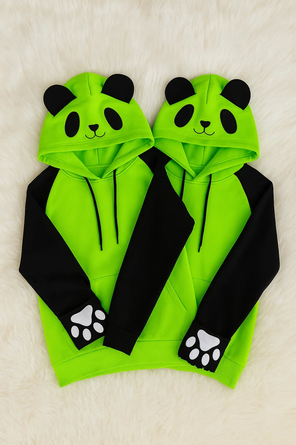 Unisex Neon Panda Hoodie | Cute & Cozy Streetwear Pullover