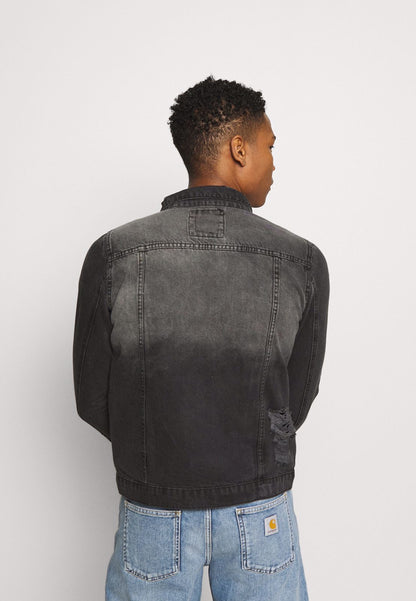 brave soul zipper denim jacket for men