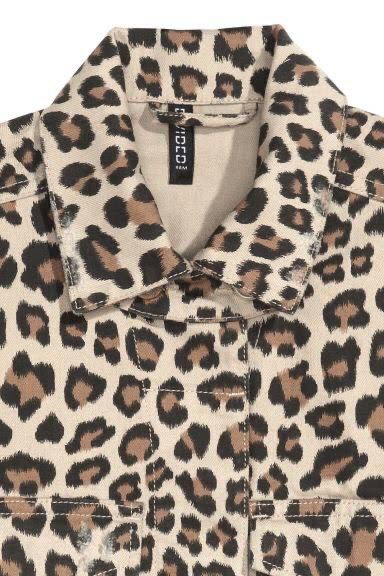 leopard print denim jacket